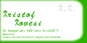 kristof kovesi business card